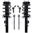 thumbnail image 1 of Detroit Axle - FWD Front Struts w/ Coil Spring Assembly + Tie Rods Replacement for 2008 - 2009 Ford Taurus Mercury Sable - 6pc Set, 1 of 7