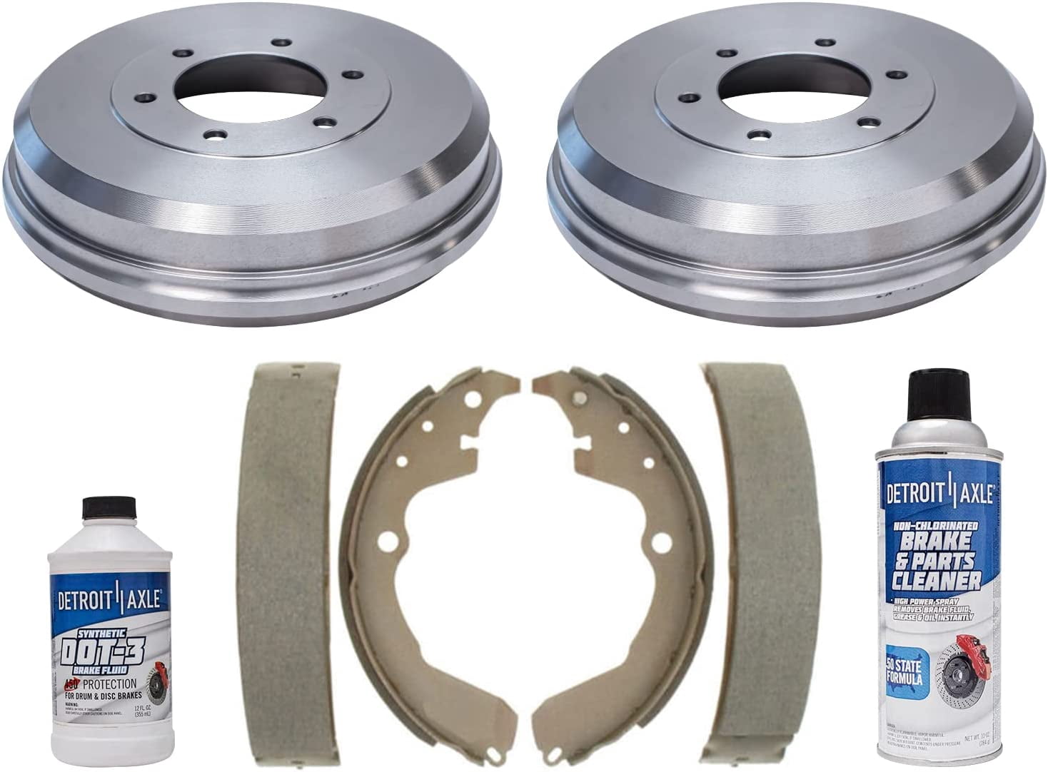 Rear Drums Ceramic Brake Shoes Kit for 2003 - 2008 Pontiac