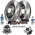 thumbnail image 1 of Detroit Axle - FWD Rear Brake Kit for 14-19 Nissan Rogue, 17-19 Rogue Sport, Disc Brake Rotors Ceramic Brake Pads w/Hardware Wheel Bearing Hubs 2014 2015 2016 2017 2018 2019 Replacement, 1 of 2