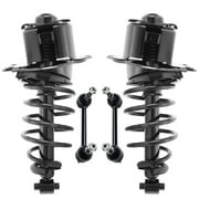 Detroit Axle - FWD Rear Struts Sway Bars for Ford 2008 2009 Taurus Mercury Sable, 2 Complete Struts with Coil Spring Assembly 2 Sway Bar End Links Replacement Suspension Kit