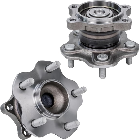Detroit Axle - FWD Rear Wheel Bearing Hubs for 02-06 Nissan Altima 04-08 Maxima 04-09 Quest, 2004 2005 2006 Wheel Bearing and Hubs Assembly Replacement Pair Hubs