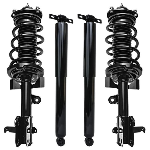 Detroit Axle - FWD Struts Shock Absorbers for 2013-2017 Honda Odyssey, 2 Front Struts Coil Spring 2 Rear Shocks Absorbers 2014 2015 2016 Replacement Suspension Kit