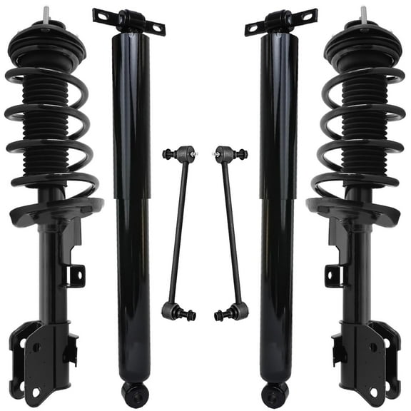 Detroit Axle - FWD Suspension Kit for 2011-2017 Honda Odyssey 2 Front Ready Struts with Coil Spring 2 Rear Shock Absorbers 2 Front Sway Bar End Links 2012 2013 2014 2015 2016 Replacement