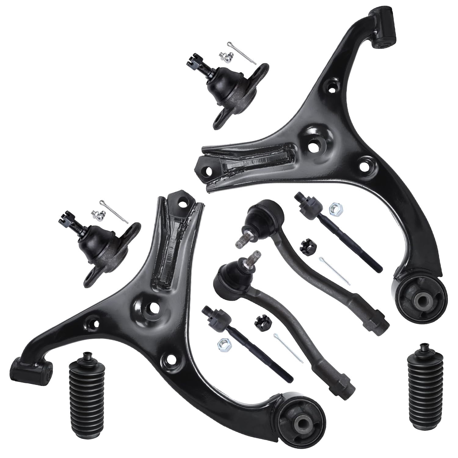 Kia Rio Tire Rods Detroit Axle - Front 10pc Control Arms Kit for 06-11 Kia Rio Rio5, 4 ...