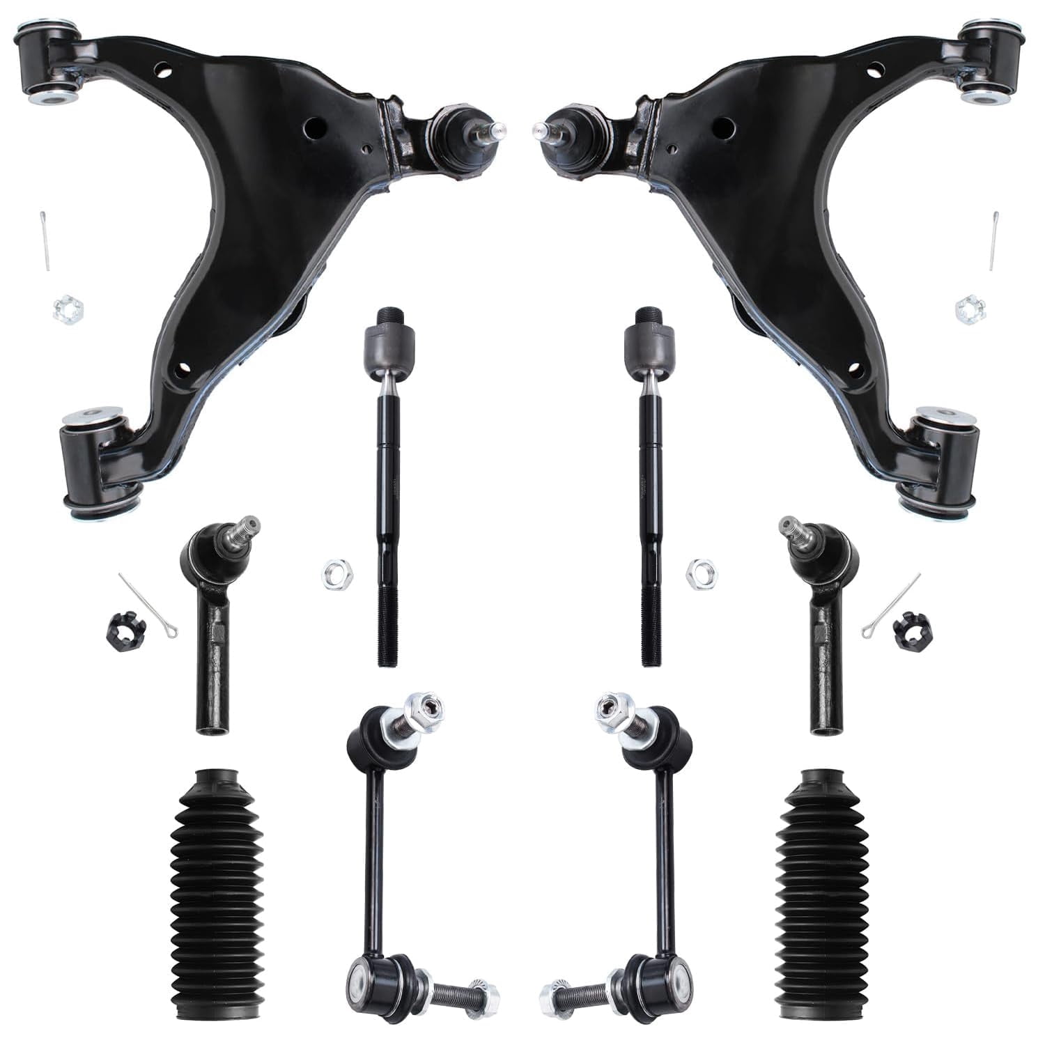 Detroit Axle - Front 10pc Suspension Kit 03-09 Toyota 4Runner Lexus ...