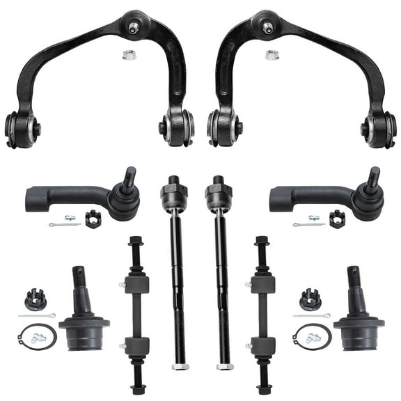 Detroit Axle - Front 10pc Suspension Kit 2007-14 Ford Expedition, 2009-2014 Ford F-150, 2007-2016 Lincoln Navigator, 2 Upper Control Arms 2 Lower Ball Joints 2 Sway Bars 4 Tie Rods Replacement