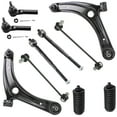 thumbnail image 1 of Detroit Axle - Front 10pc Suspension Kit for 2007-2017 Jeep Patriot Compass, 09-12 Dodge Caliber, 2 Lower Control Arms w/Ball Joints 4 Outer Inner Tie Rods 2 Sway Bars 2 Boots Bellows Replacement, 1 of 7