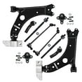 thumbnail image 1 of Detroit Axle - Front 10pc Suspension Kit Audi A3 Quattro VW EOS Golf GTI Jetta R32 Rabbit Replacement 2 Lower Control Arms 2 Lower Ball Joints 4 Tie Rods 2 Sway Bar Links, 1 of 6