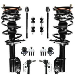 Detroit Axle - Front 10pc Suspension Kit for Buick Allure Century Regal Lacrosse Chevrolet Impala Monte Carlo, Lower Ball Joints Struts w/Coil Spring Sway Bars Tie Rods Replacement