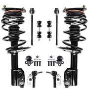 Detroit Axle - Front 10pc Suspension Kit for Buick Allure Century Regal Lacrosse Chevrolet Impala Monte Carlo, Lower Ball Joints Struts w/Coil Spring Sway Bars Tie Rods Replacement