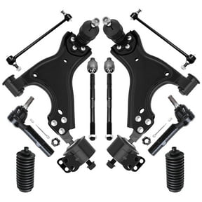 Detroit Axle - Front 10pc Suspension Kit for Buick Enclave Chevy Traverse GMC Acadia Limited Saturn Outlook, 2 Lower Control Arms 2 Sway Bars 4 Outer Inner Tie Rods 2 Boots Replacement