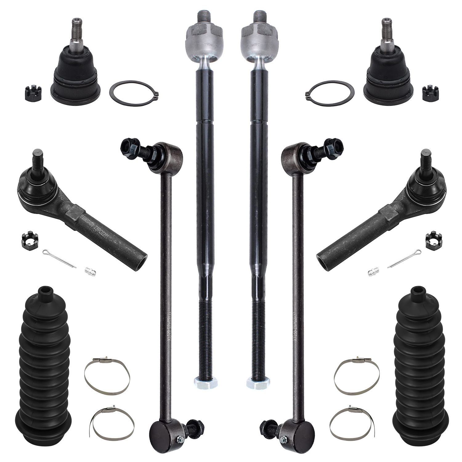 Detroit Axle - Front 10pc Suspension Kit for Dodge Grand Caravan Chrysler  Town & Country VW Routan, 2 Lower Ball Joints, 4 Inner & Outer Tie Rods, 2 