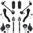 thumbnail image 1 of Detroit Axle - Front 10pc Suspension Kit for Ford Fusion Lincoln MKZ Zephyr Mercury Milan, 2 Upper Ball Joints 2 Sway Bar Links 4 Inner Outer Tie Rods 2 Boots 2006 2007 2008 2009 Replacement, 1 of 7