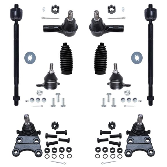 Detroit Axle - Front 10pc Suspension Kit for Honda Passport Isuzu Amigo Axiom Rodeo Sport, 4 Ball Joints 4 Tie Rods 2 Boots Replacement