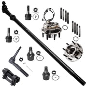 Detroit Axle - 11pc 4WD Front Suspension Kit for 05-10 Ford F-250 F-350 Super Duty 2005 2006 2007 2008 2009 2010, 2 Wheel Bearing Hubs 4 Ball Joints 3 Tie Rods 1 Drag Link 1 Sleeve Replacement