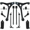 thumbnail image 1 of Detroit Axle - Front 12pc Suspension Kit 1998-2005 Mercury Sable Ford Taurus, 4 Lower Control Arms w/Ball Joints 2 Sway Bars 4 Outer and Inner Tie Rods 2 Boots Replacement, 1 of 6