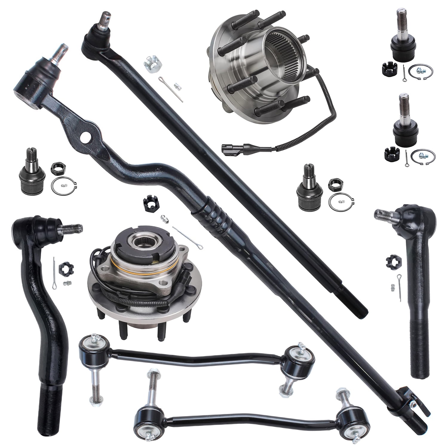 Detroit Axle - Front 12pc Suspension Kit for 2003-2004 Ford F-350 F-250 ...