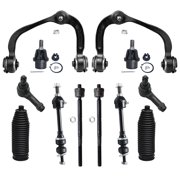 Detroit Axle - Front 12pc Suspension Kit for 4WD 05-08 Ford F-150, 06-08 Lincoln Mark LT, 2 Upper Control Arms 2 Lower Ball Joints 2 Sway Bars 4 Tie Rods 2 Boots+Bellows Replacement