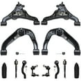 thumbnail image 1 of Detroit Axle - Front 12pc Suspension Kit for Nissan Frontier Pathfinder Xterra, 4 Lower & Upper Control Arms 4 Outer & Inner Tie Rods 2 Sway Bars 2 Boots Replacement, 1 of 8