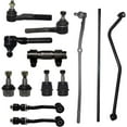 thumbnail image 1 of Detroit Axle - Front 13pc Suspension Kit for 91-01 Jeep Cherokee, 91-92 Comanche, Lower Upper Ball Joints Outer Inner Tie Rod Sway Bars Drag Link Track Bar Sleeves Replacement, 1 of 5