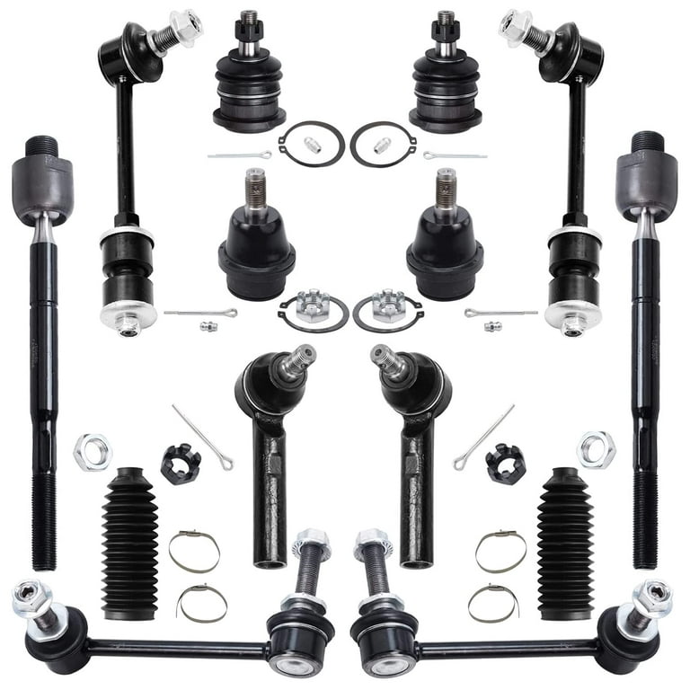 Detroit Axle - Front 14pc Suspension Kit for 03-09 Toyota 4Runner Lexus  GX470, 07-09 FJ Cruiser, 4 Front and Rear Sway Bars 4 Upper Lower Ball  Joints