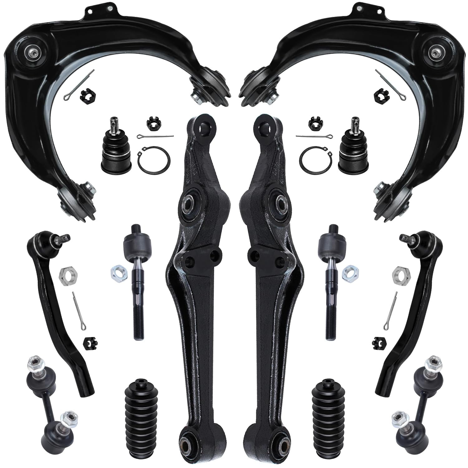 Kit De 4 Piezas De Juntas Esféricas (rótulas) Para Suspensión Delantera De Honda Accord (1998-2002) | Incluye Hardware, Lubricables