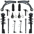 thumbnail image 1 of Detroit Axle - Front 14pc Suspension Kit for 2009-2015 Dodge Journey, 2 Struts 2 Control Arms 2 Ball Joints 2 Sway Bars 4 Tie Rods 2 Boots 2010 2011 2012 2013 2014 Replacement, 1 of 9