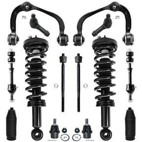 Detroit Axle - Front 14pc Suspension Kit RWD Ford F-150 Lincoln Mark LT 2005 2006 2007 2008, Upper Control Arms Lower Ball Joints Sway Bars Tie Rods 2 Boots 2 Strut with Coil Spring Replacement