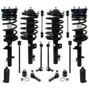 Detroit Axle - Front 16pc Suspension Kit 1996-2007 Ford Taurus Mercury Sable Sedan, 2 Struts Assembly 2 Lower Ball Joints 4 Sway Bars Front & Rear 4 Outer and Inner Tie Rods 2 Boots Replacement