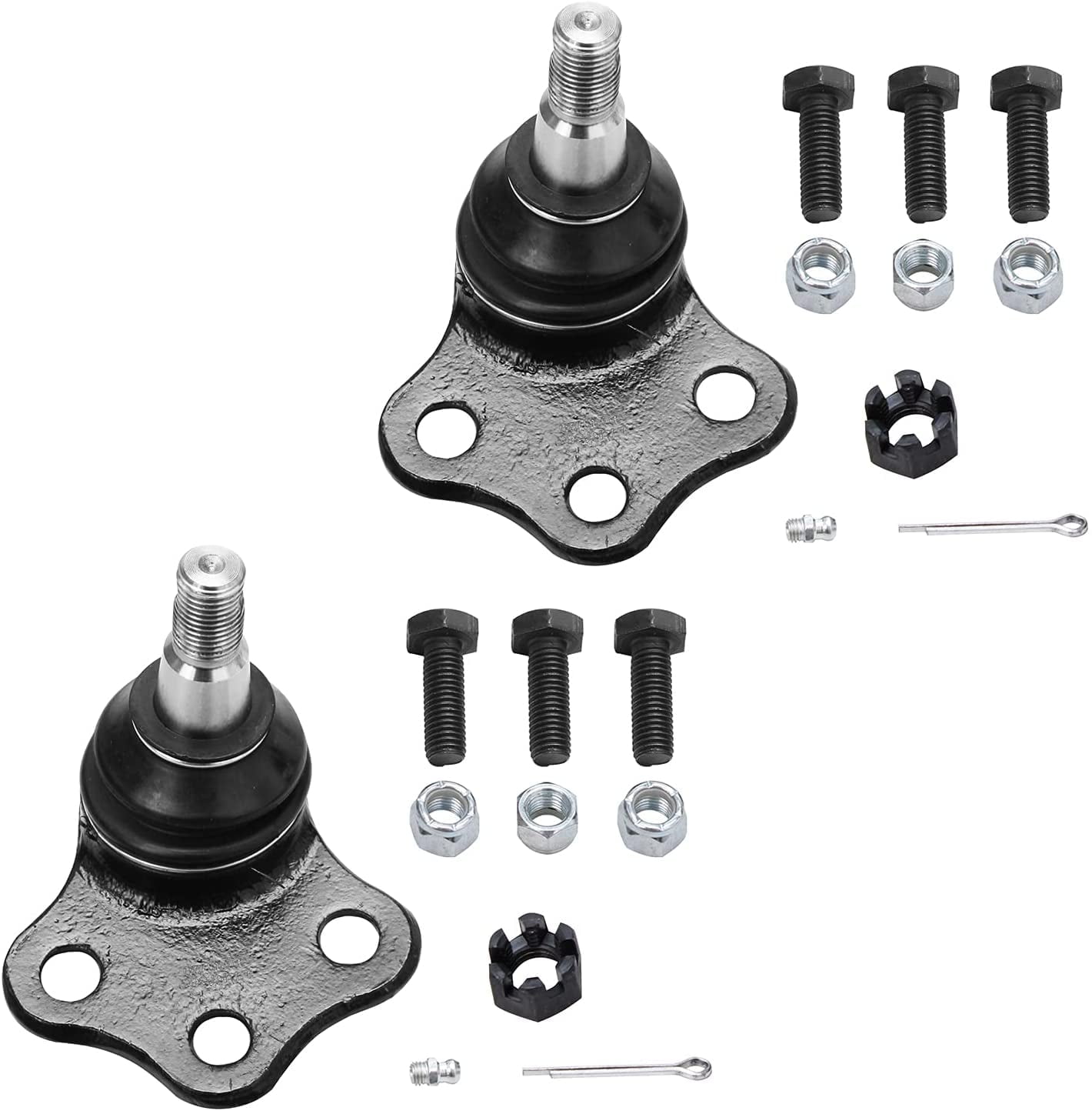 Detroit Axle - Front 2pc Ball Joints for RWD 2000-2002 Dodge Ram 2500 3500, 2 Upper Ball Joints 2000 2001 2002 Replacement