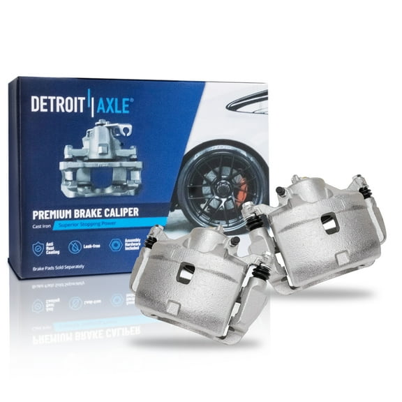 Detroit Axle - Front 2pc Brake Calipers for 2002-2004 Honda CR-V, 03-11 Element, 2 Disc Brake Calipers 2002 2003 2004 2005 2006 2007 2008 2009 2010 2011 Replacement