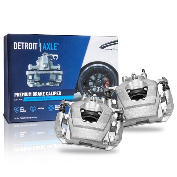 Detroit Axle - Front 2pc Brake Calipers for 2011-2015 Chevy Cruze, 16 Cruze Limited, 12-17 Sonic, 2 Disc Brake Calipers w/Brackets 2012 2013 2014 2015 2016 2017 Replacement