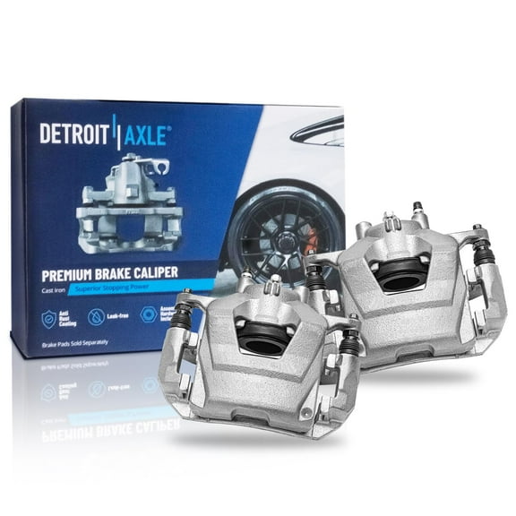 Detroit Axle - Front 2pc Brake Calipers for 2011-2015 Chevy Cruze, 16 Cruze Limited, 12-17 Sonic, 2 Disc Brake Calipers w/Brackets 2012 2013 2014 2015 2016 2017 Replacement