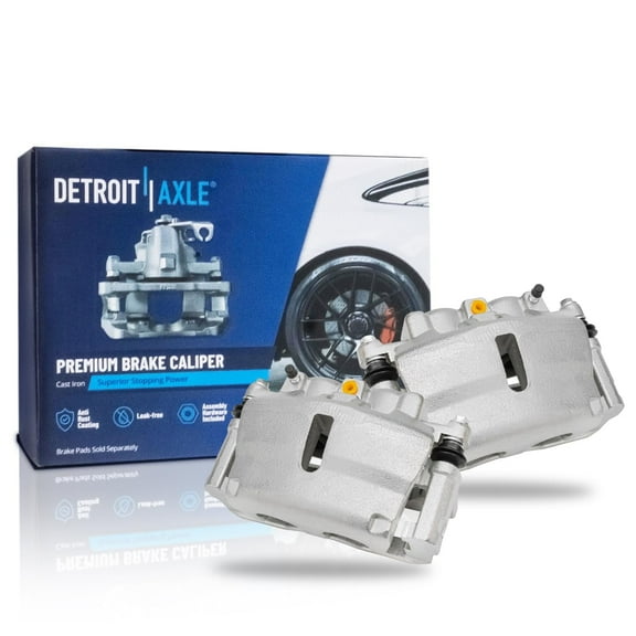 Detroit Axle - Front 2pc Brake Calipers for Chevrolet Traverse Trailblazer EXT GMC Acadia Limited Envoy XL Buick Rainier Enclave Isuzu Ascender Saturn Outlook, 2 Disc Brake Calipers Replacement