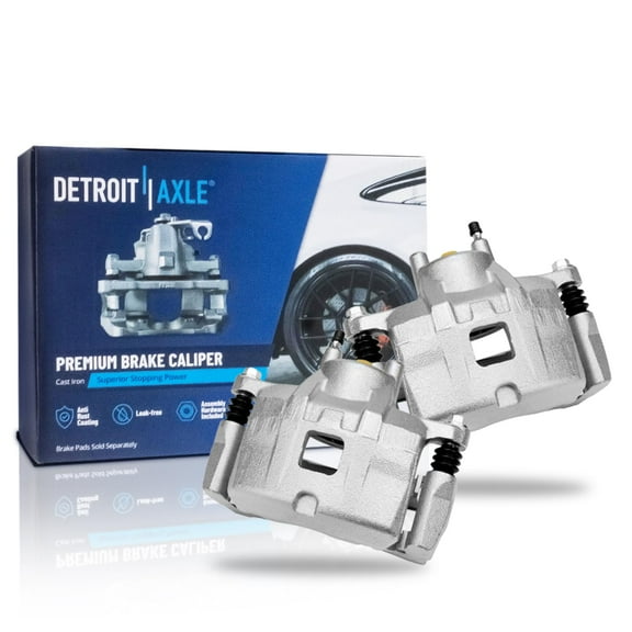 Detroit Axle - Front 2pc Brake Calipers for Chrysler 200 Sebring Dodge Avenger Caliber Jeep Compass Patriot, 2 Disc Brake Calipers Pair Replacement