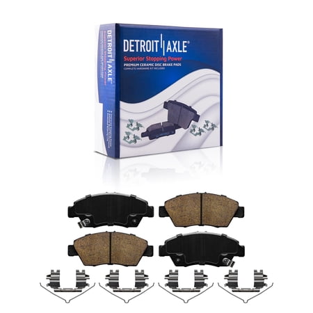 Detroit Axle - Front 2pc Brake Pads for Acura ILX Honda Civic CR-Z Fit, 2 Ceramic Brake Pads Pair Replacement