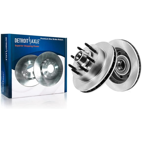Detroit Axle - Front 2pc Brake Rotors for 2008-2014 Ford E-150 E-250 E-450 Super Duty, 2008-2021 E-350 Super Duty, Disc Brake Rotors Replacement