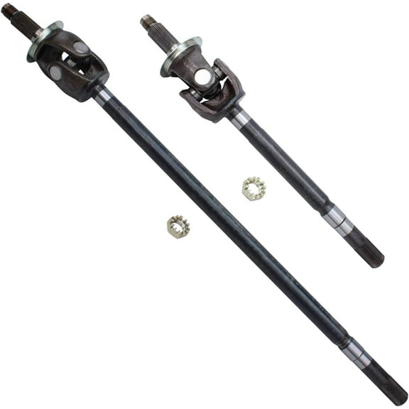 Detroit Axle - Front 2pc CV Axles for 03-08 Dodge Ram 2500 3500, 2 CV Axles Assembly 2003 2004 2005 2006 2007 2008 Replacement