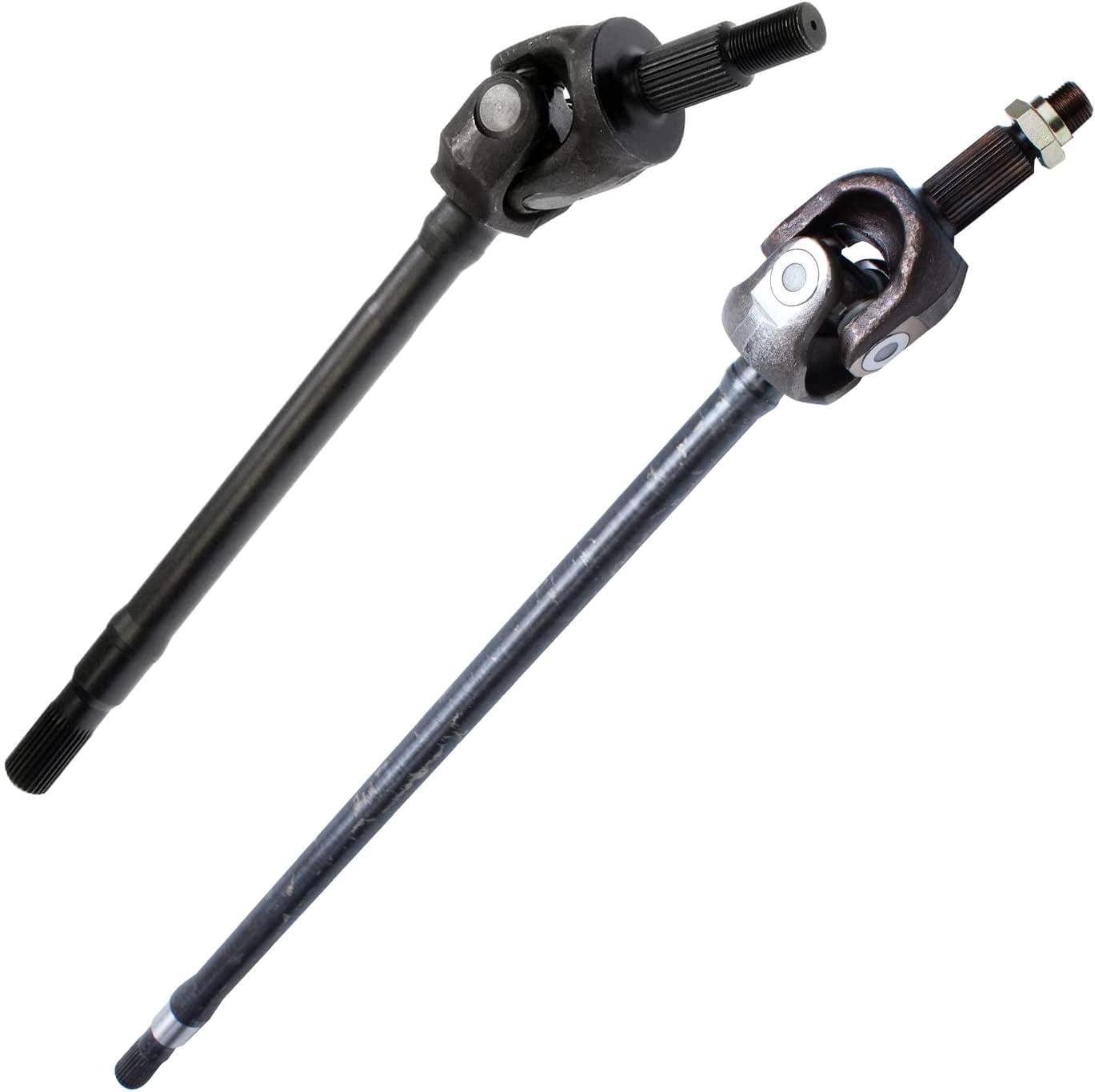 Detroit Axle - Front 2pc U-Joint Axles for 2007-2018 Jeep Wrangler 2018 Wrangler JK [w/Dana 30 Axle], 2008 2009 2010 2011 2012 2013 2014 2015 2016 2017 2 U-Joint Axle Shafts Assembly Replacement