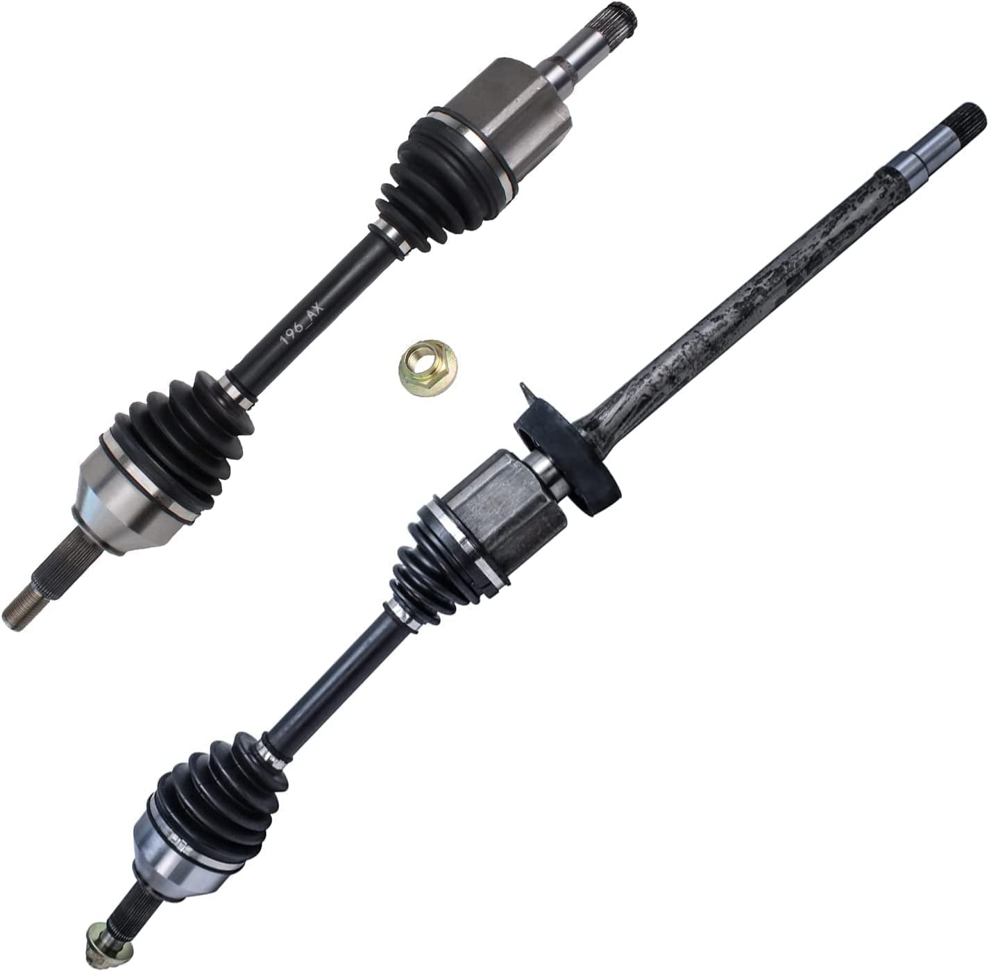 Detroit Axle - FWD Front 2pc CV Axles for Ford Flex Taurus Lincoln MKS Mercury Sable [Naturally Aspirated], 2 CV Axle Shafts Assembly Replacement