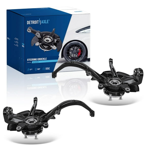 Detroit Axle - Front 2pc Steering Knuckles for Ford Fusion Lincoln MKZ Zephyr Mercury Milan, 2 Steering Knuckles & Wheel Hub Bearings Replacement