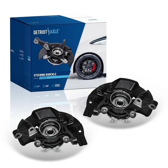 Detroit Axle - Front 2pc Steering Knuckles for Hyundai Sonata 2.0L 2011 2012 2013, 2 Steering Knuckles and Wheel Hub Bearing Assembly Replacement