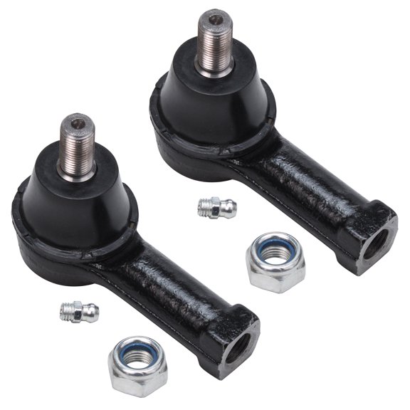 Detroit Axle - Front 2pc Tie Rods for 2001-2006 Hyundai Santa Fe, 2 Outer Tie Rod Ends 2001 2002 2003 2004 2005 2006 Replacement