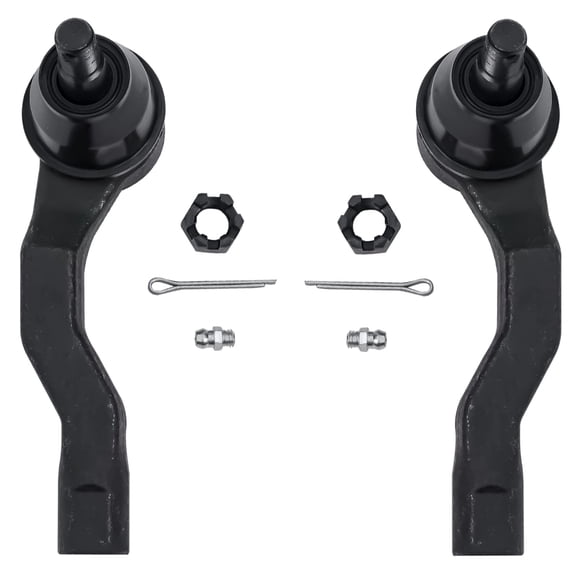 Detroit Axle - 2pc Front Tie Rods for 2003-2007 INFINITI G35, 2003-2009 Nissan 350Z, 2 Outer Tie Rod Ends 2004 2005 2006 Replacement