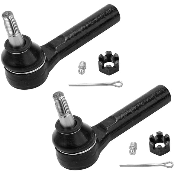 Detroit Axle - Front 2pc Tie Rods for Dodge Grand Caravan Chrysler Pacifica Town & Country, 2 Outer Tie Rod Ends Set Replacement