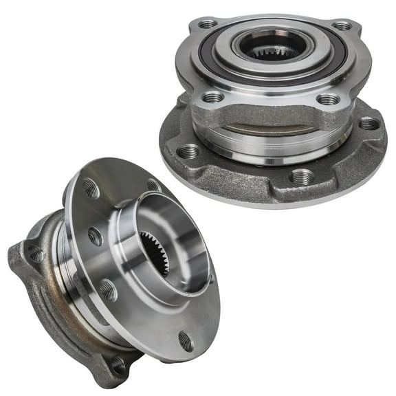 Detroit Axle - Front 2pc Wheel Bearing Hubs for 2007-2018 BMW X5 X6, 2 Wheel Bearing and Hubs Assembly Set 2008 2009 2010 2011 2012 2013 2014 2015 2016 2017 Replacement