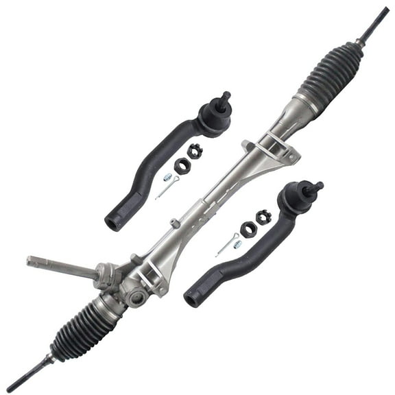 Detroit Axle - Front 3pc Rack and Pinion Kit for 2007-2011 Nissan Versa, 1 Complete Power Steering Rack and Pinion Assembly 2 Outer Tie Rod Ends Replacement