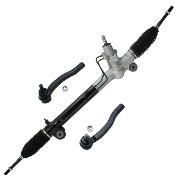 Detroit Axle - Front 3pc Rack & Pinion Kit for 2004-2010 Toyota Sienna, Power Steering Rack and Pinion Outer Tie Rods 2005 2006 2007 2008 2009 Replacement