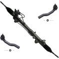 thumbnail image 1 of Detroit Axle - Front 3pc Rack & Pinion Kit for 2007-2014 Ford Edge Lincoln MKX, 1 Power Steering Rack and Pinion 2 Outer Tie Rods 2007 2008 2009 2010 2011 2012 2013 2014 Replacement, 1 of 4