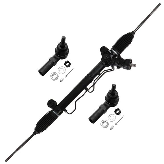 Detroit Axle - Front 3pc Rack and Pinion Kit for Buick Lesabre Lucerne Park Avenue Pontiac Bonneville, 1 Power Steering Rack and Pinion Assembly 2 Outer Tie Rod Ends